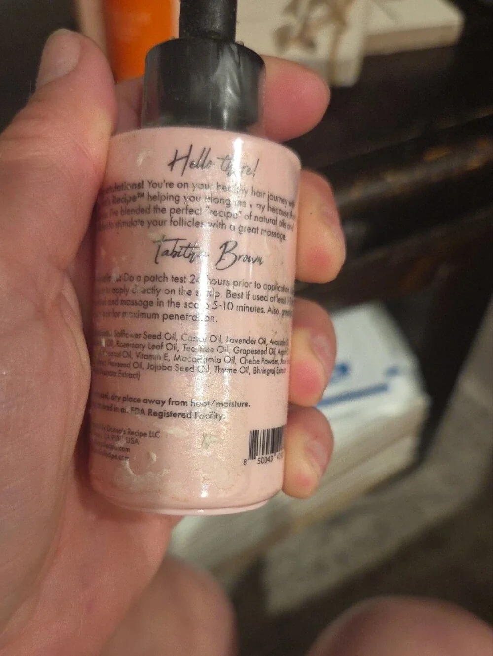 Donna's Recipe Strength Hair Oil — Pink